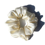 Pure Silk Large Scrunchies Ropes Hair Bands Ties Elastics Ponytail Holders for Women Girls Hair Accessories 19 Momme 3.5CM - V.I.P Digital Presence