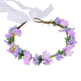 Hawaiian flower garland headband, bride's wedding headdress, bridesmaid's photo, simulated flower wreath, mini flower - V.I.P Digital Presence