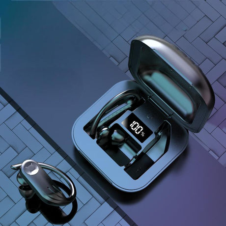 B1 TWS Bluetooth Earphones 5.0 Sports Sweatproof Hanging Ear with LED Digital Wireless Earphones Private Model - V.I.P Digital Presence