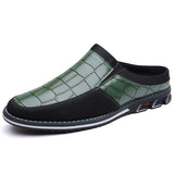 Men's Half-Slipper Leather Shoes Back Strap Slippers Big Size Toe-Covered Slippers - V.I.P Digital Presence