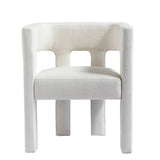 Contemporary Designed Fabric Upholstered Accent Chair Dining Chair for Living Room, Bedroom, Dining Room, Beige - V.I.P Digital Presence