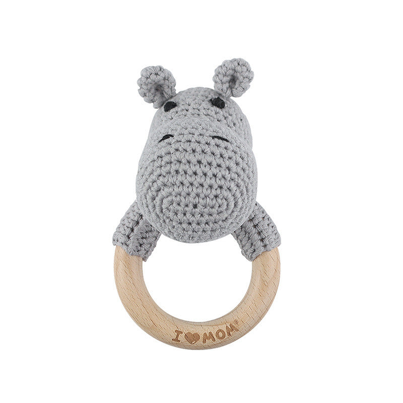 Carving Name Baby Soothing Bell Newborn Gift Bath Gift Knitted Cartoon Doll