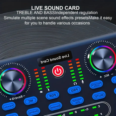 HD X60 Sound Card English Version Professional Audio Mixer for Karaoke Broadcast KTV Singing Live Sound Mixer - V.I.P Digital Presence