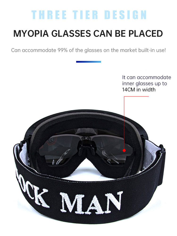 Cover Ski Glasses Winter Outdoor Sports Goggles Double Layer Anti Fog Single Double Plate Snow Goggles - V.I.P Digital Presence