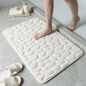 Cobblestone Embossed Bathroom Bath Mat Non-slip Carpets In Wash Basin Bathtub Side Floor Rug Shower Room Doormat Memory Foam Pad - V.I.P Digital Presence