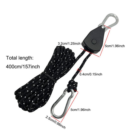 Outdoor camping canopy wind rope tent rope pulley adjuster windproof rope light fixture buckle hanging rope adjustable lifting - V.I.P Digital Presence