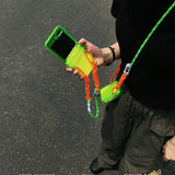 Suitable for Samsung Galaxy Z Flip5 phone case simple fluorescent green zflip4/3 folding screen protective cover - V.I.P Digital Presence