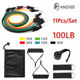 Juego de bandas de resistencia para ejercicios con anclaje para puerta, correas para piernas y tobillos para entrenamiento de resistencia, fisioterapia y entrenamientos en casa. 