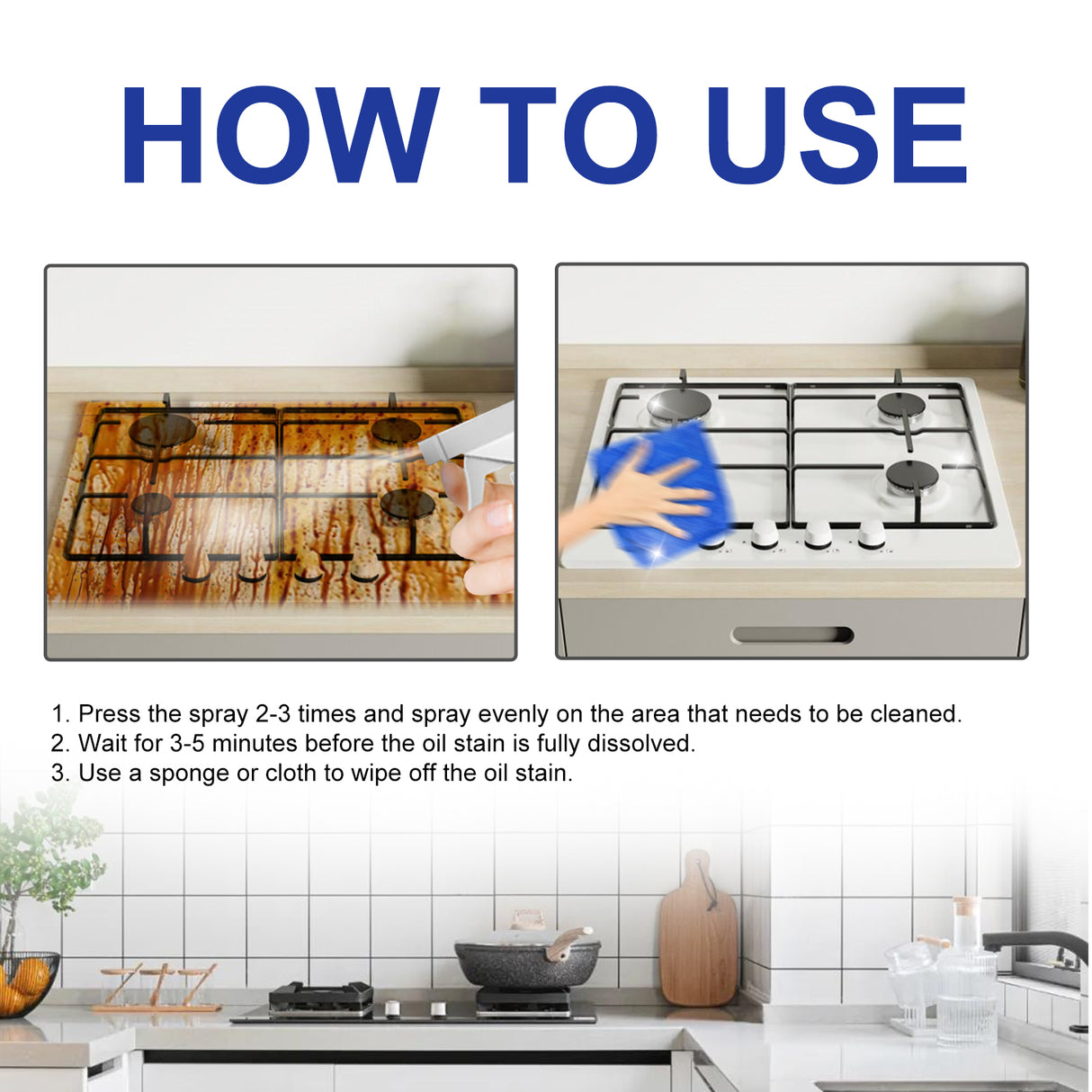 Multi-Purpose Cleaner, Kitchen Bathroom Remover Oil Dirt Stain And Odor Brightening Cleaner - V.I.P Digital Presence