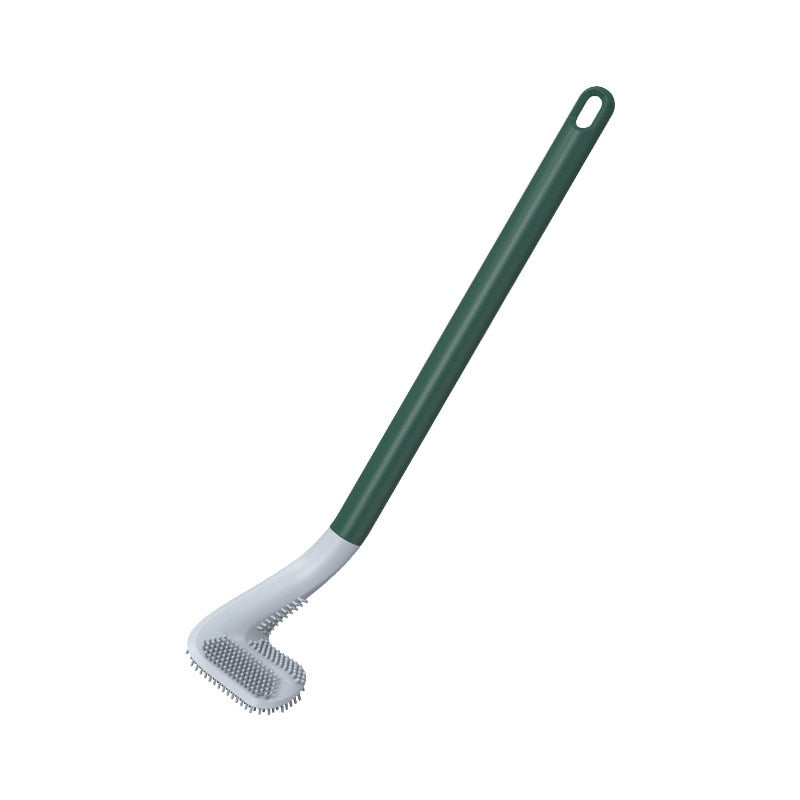 Silicone Toilet Brush Non-slip Long Handle Toilet Cleaning Brush Toilet Cleaning Brush Bendable Silicone TPR Brush Head Bathroom - V.I.P Digital Presence