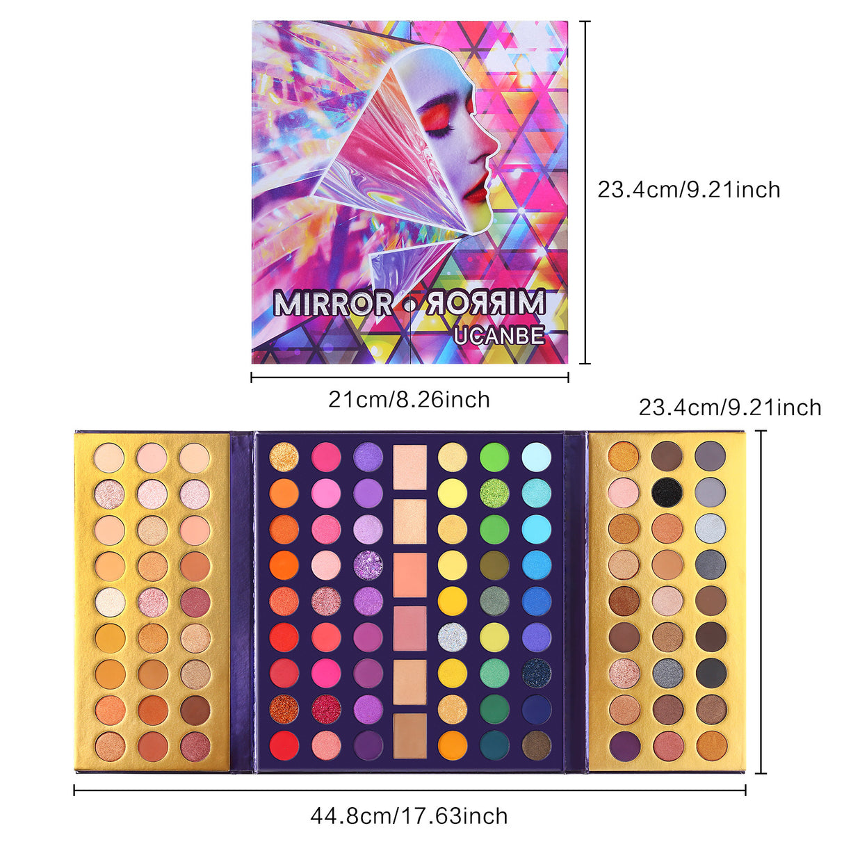 UCANBE 114 color magic eye shadow earth color eye shadow repair blush highlight multi effect makeup - V.I.P Digital Presence