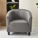 Elastic solid color semi-circular sofa cover, internet cafe, sand caf é, hotel leisure booth, all inclusive, single sofa chair cover - V.I.P Digital Presence