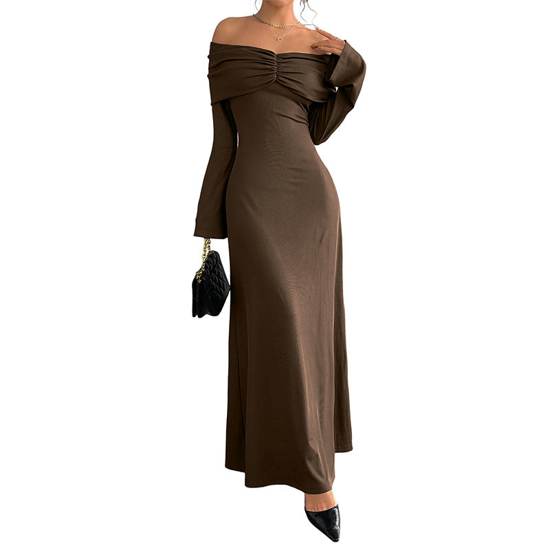 One-Shoulder Fitted Long Dress for Women - V.I.P Digital Presence