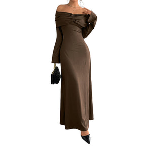One-Shoulder Fitted Long Dress for Women - V.I.P Digital Presence
