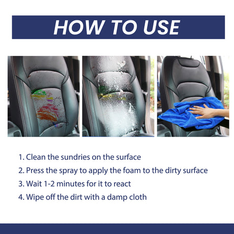 Car Interior Foam Cleaner, Interior Seat Instrument Panel Clean Dust And Polish Maintenance Refurbishing Agent - V.I.P Digital Presence