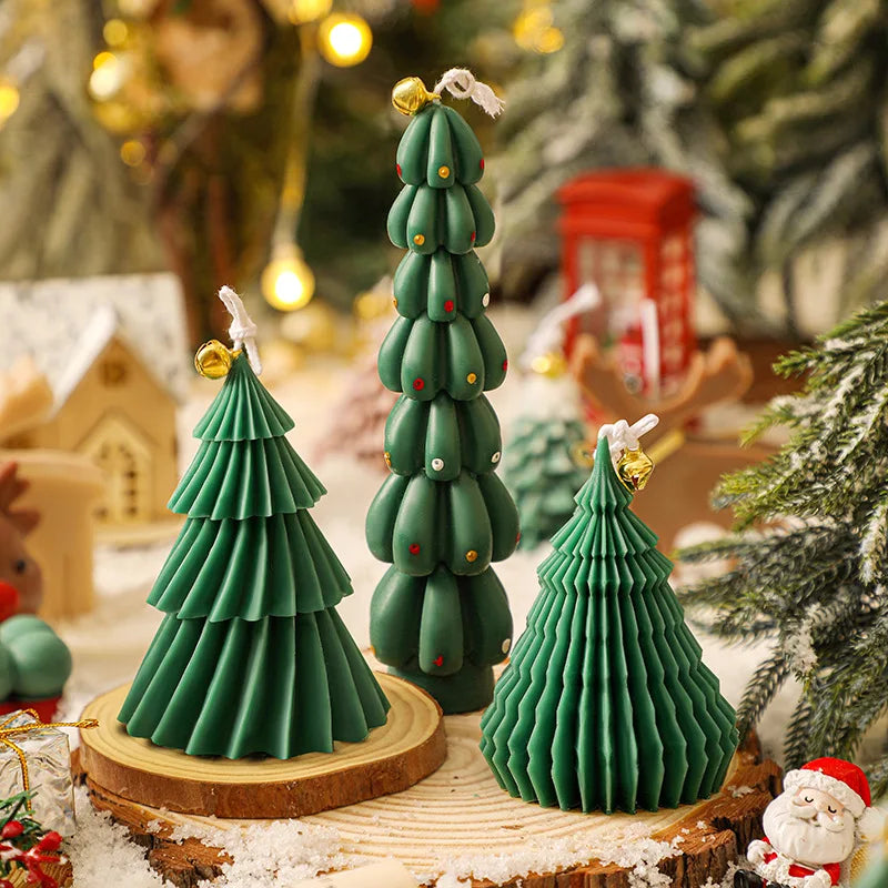Cute Christmas Tree Candles Novelty Christmas Gifts Mini Wax Candle Red Green Scented Candles for Home Decor - V.I.P Digital Presence