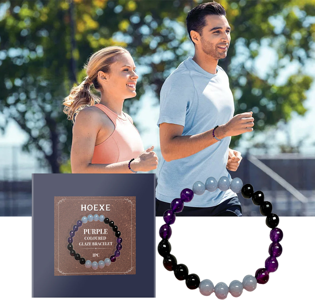 Purple Glass Bracelet, Glass Crystal Personality Fashion Decorative Clothing Accessories Hand Beaded Bracelet - V.I.P Digital Presence