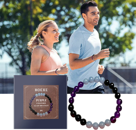 Purple Glass Bracelet, Glass Crystal Personality Fashion Decorative Clothing Accessories Hand Beaded Bracelet - V.I.P Digital Presence