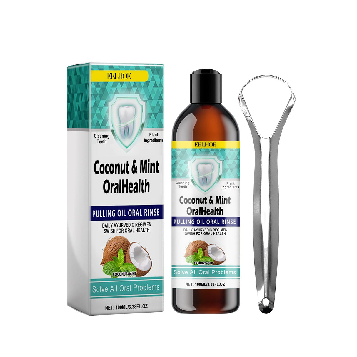 EELHOE   Oral Coconut Oil Mouthwash Removes Stains Beautifies Teeth Freshens Breath Cleans Mouth And Protects Gums - V.I.P Digital Presence