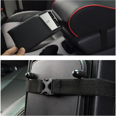 Leather Car Central Armrest Pad Black Auto Center Console Arm Rest Seat Box Mat Cushion Pillow Cover Vehicle Protective Styling - V.I.P Digital Presence