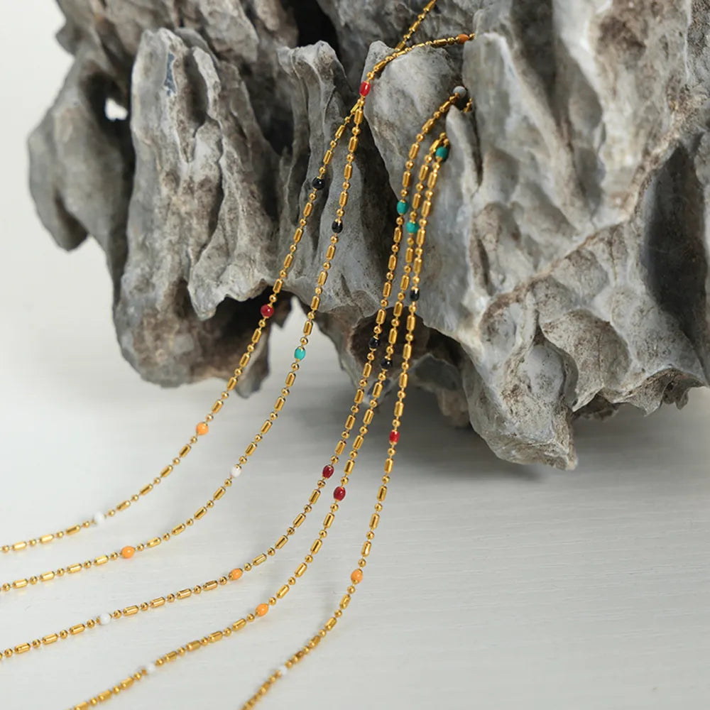Simple rice bead splicing rice bead chain design drop glaze clip bead chain - V.I.P Digital Presence