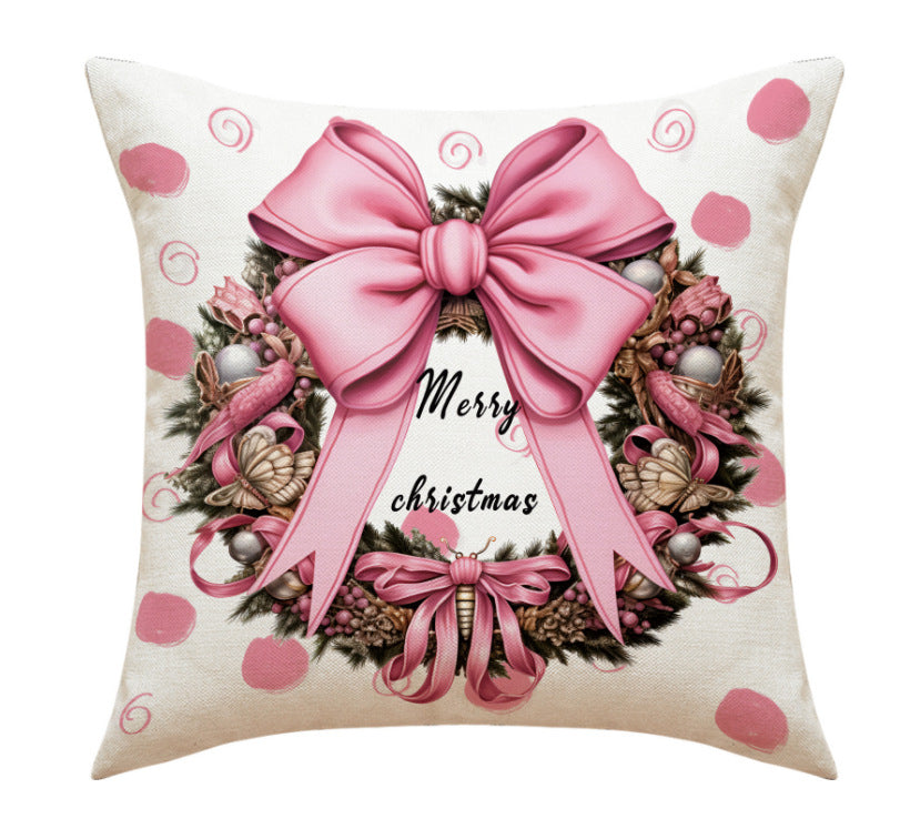 Christmas Pillow, Christmas Day Pillow Cover, Santa Claus Snowman Cushion, Backrest, Bedding Pillow Cover (excluding pillow core) - V.I.P Digital Presence