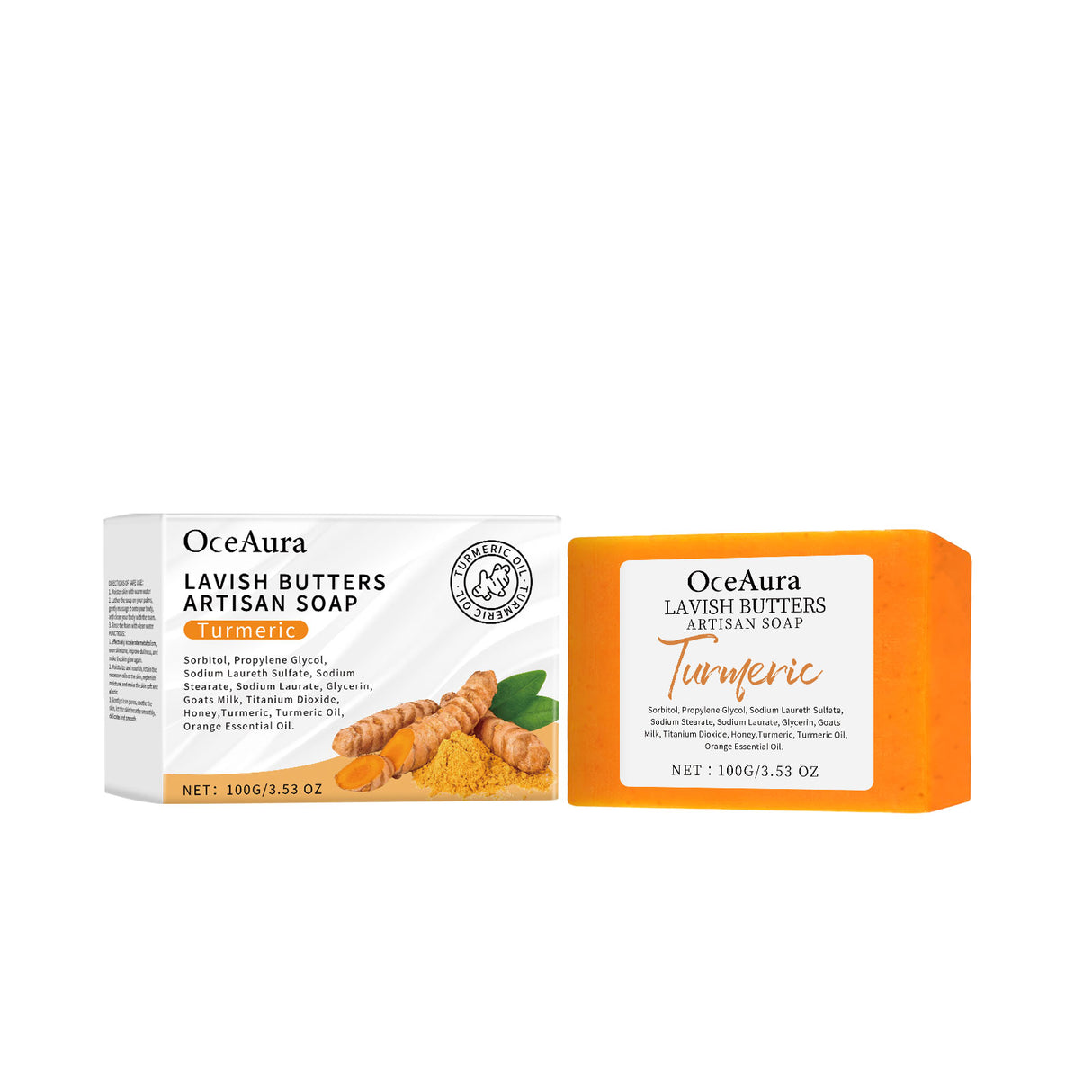 Turmeric Skin Care Soap, Clean And Moisturize The Body Skin Translucent And Smooth Bath Fragrance Skin Care Soap