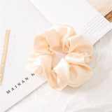 Women Silk Scrunchie Elastic Handmade Multicolor Hair Band Ponytail Holder Headband Hair Accessories 1PC Satin Silk Solid Colo - V.I.P Digital Presence
