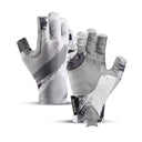 Guantes de pesca para hombre y mujer, antideslizantes, de medio dedo, con protección UV, ligeros, transpirables, para deportes al aire libre, pesca y navegación. 