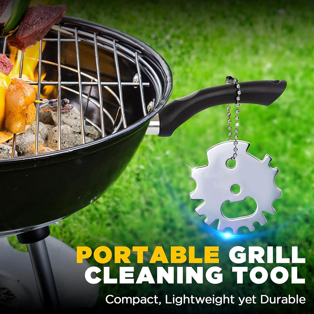 Kitchen small tools barbecue cleaner multifunctional bottle opener barbecue rack cleaning scraper cleaning scraper - V.I.P Digital Presence