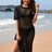 Slit Openwork Round Neck Cover-Up - V.I.P Digital Presence