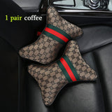 1 pair Luxury Linen material car headrest pillow Unisex Breathable Auto Neck Rest Headrest Cushion Pillows 4 seasons Universal - V.I.P Digital Presence