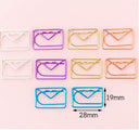 10 pcs/pack cute Cactus star Ice Cream Mini Paper Clips Kawaii Stationery Metal Clear Binder Clips Photos Tickets Notes Letter