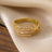 European and American luxury high-end ring for women, niche geometric opening ring, new - V.I.P Digital Presence