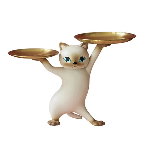 Animal ornaments enchanting cat tray storage living room foyer desktop home decoration ornaments resin - V.I.P Digital Presence