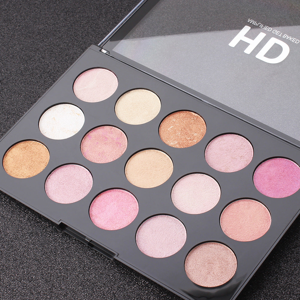 Romantic Beauty 15 Color Multi-Color Highlighter Pearl Eyeshadow Color Makeup Face Nose And Neck Finishing - V.I.P Digital Presence