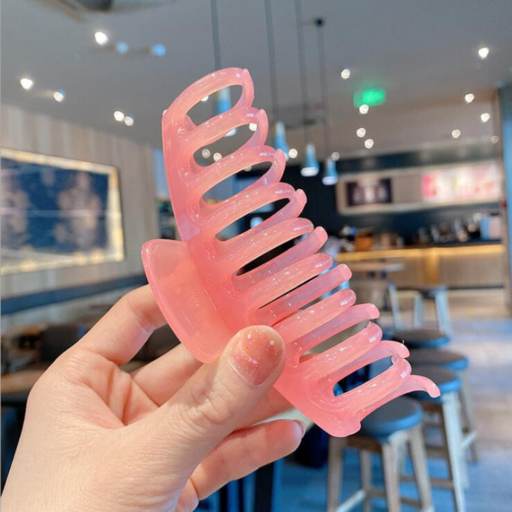 1PC Korean Solid Large Hair Claws Elegant Acrylic Hairpins Barrette Crab Hair Clips Headwear for Women Girls Hair Accessories - V.I.P Digital Presence