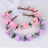 Hawaiian flower garland headband, bride's wedding headdress, bridesmaid's photo, simulated flower wreath, mini flower - V.I.P Digital Presence