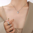 Fashionable and minimalist heart-shaped necklace with titanium steel plated 18K real gold necklace - V.I.P Digital Presence