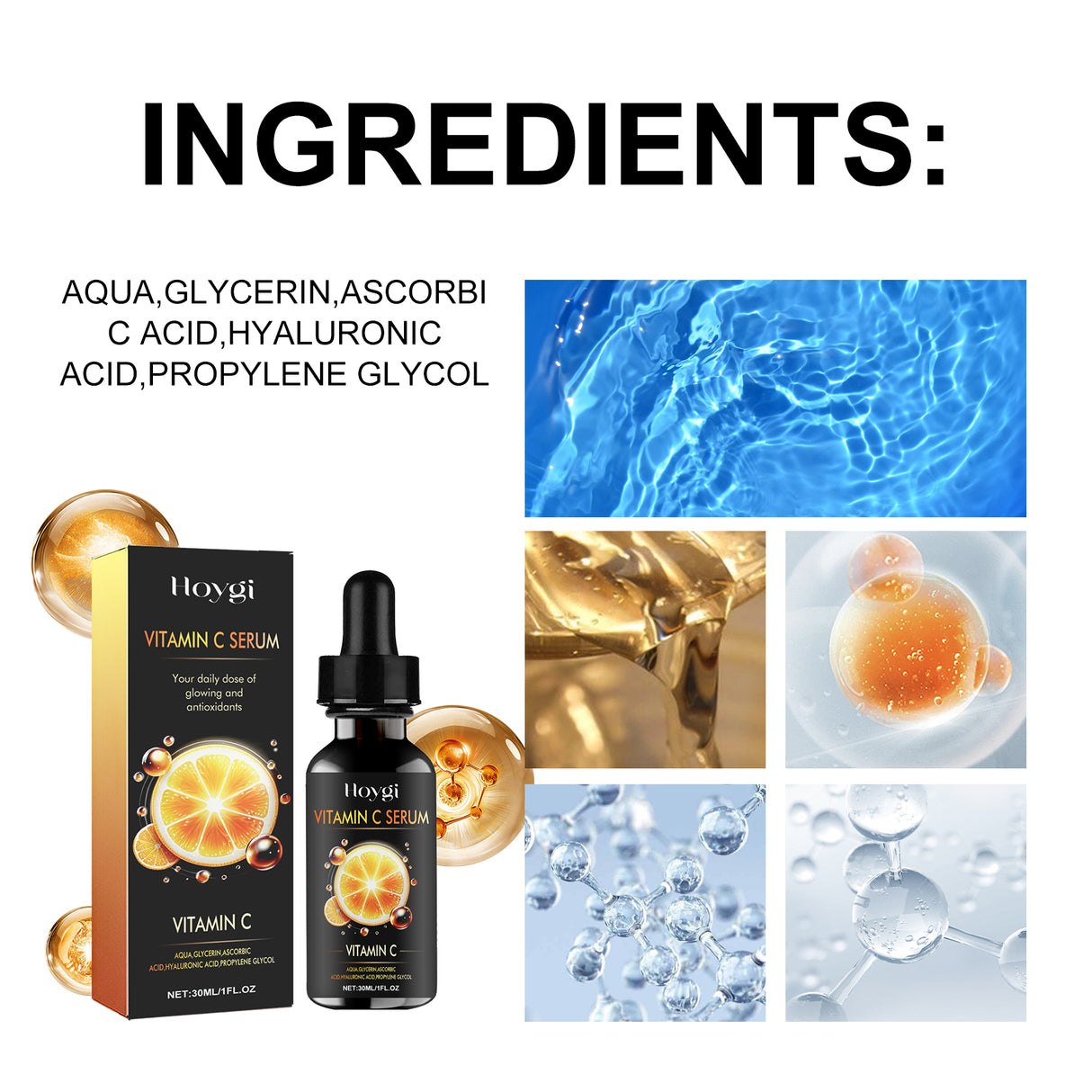 Vitamin C Serum, Deep Moisturizing And Moisturizing Whitening Essence For Subtle Spots And Fine Lines - V.I.P Digital Presence