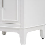 24" Bathroom Vanity with Sink, Bathroom Vanity Cabinet with One Flip Drawer and Doors, Solid Wood and MDF, White - V.I.P Digital Presence