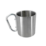 Outdoor mountaineering button, water cup, trip, camping, portable button, 201 stainless steel material - V.I.P Digital Presence