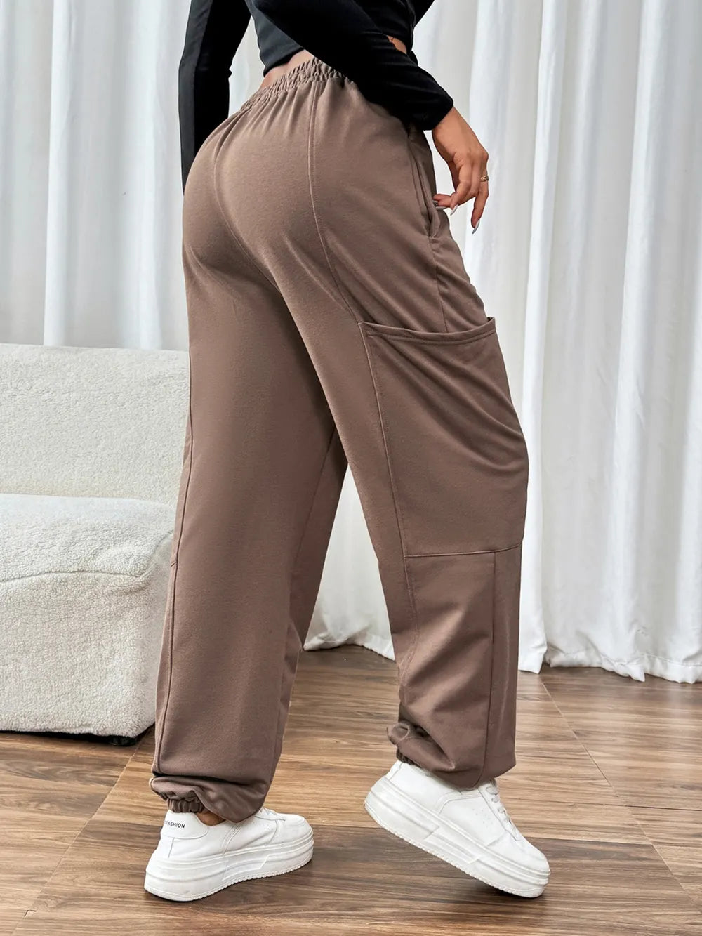 Tied Joggers with Pockets - V.I.P Digital Presence
