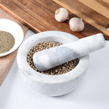 Marble exquisite thickened manual household kitchen spice grinding and crushing stone mortar garlic puree pestle - V.I.P Digital Presence