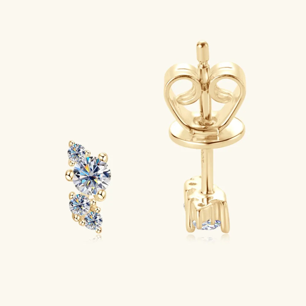 925 Sterling Silver Moissanite Stud Earrings - V.I.P Digital Presence
