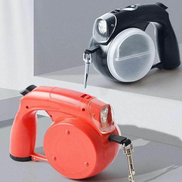 5 In 1 Multifunctional Dog Leash And Collar Custom Waterproof Automatic Led Retractable Dog Leash Poop Bag - V.I.P Digital Presence