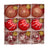 Christmas balls, silk balls, winding balls, painted balls, 8cm, 9pcs, boxed Christmas decorations - V.I.P Digital Presence
