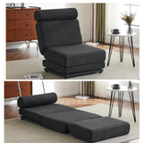 Single Sofa Chair Foldable Single Sofa Bed with Pillow,Portable Foldable Sofa Bed,Leisure Sofa Chair,Easy to Store, Dark Grey - V.I.P Digital Presence