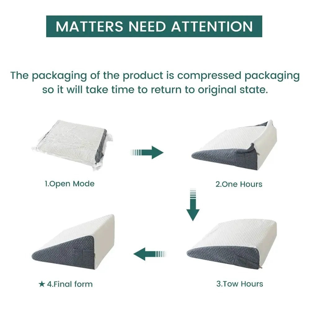 Triangle sponge cushion, headboard pillow, elderly care sofa backrest cushion, waist protection, half lying, half lying, sloping pillow - V.I.P Digital Presence