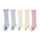 Spring And Summer Children's Socks In The Tube Loose Mouth Fungus Edge Combed Cotton Girls Baby Socks Long Tube Over The Knee Baby Socks - V.I.P Digital Presence